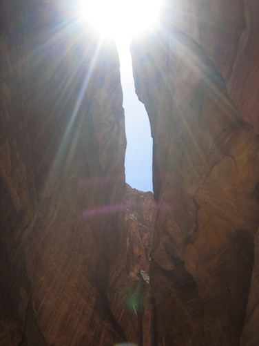 Sun through a Cave in Petra