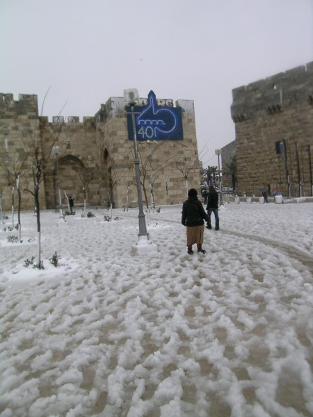 A Snowy Day in Jerusalem